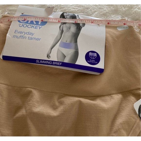 NWT Jockey JKY Beige Slimming Brief Everyday Muffin Tamer Size Large Panties - Picture 5 of 11